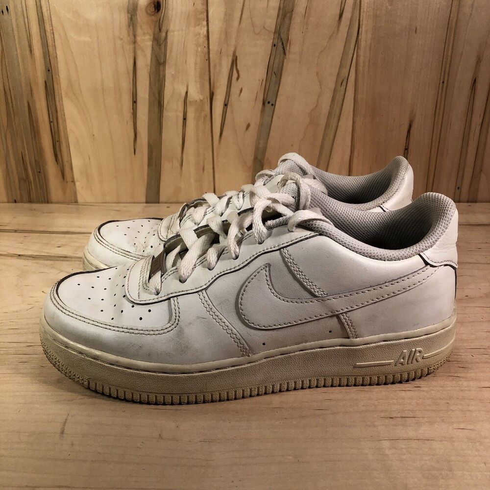 Nike Boys Air Force 1 White Casual Shoes Sneakers Size 5.5Y Women’s 7